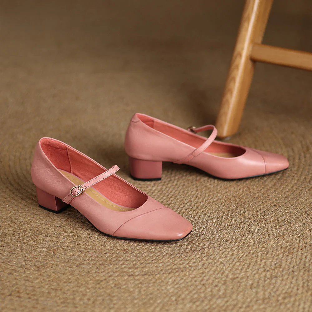 Clarette Genuine Leather Heels