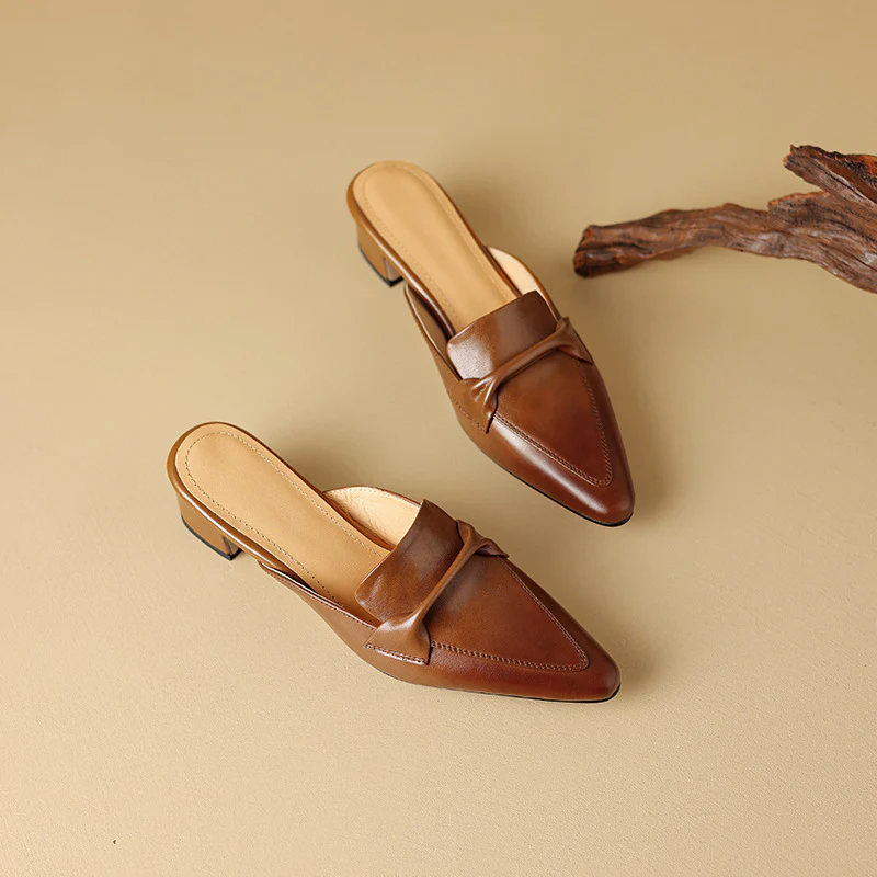 Erlen Genuine Leather Mules