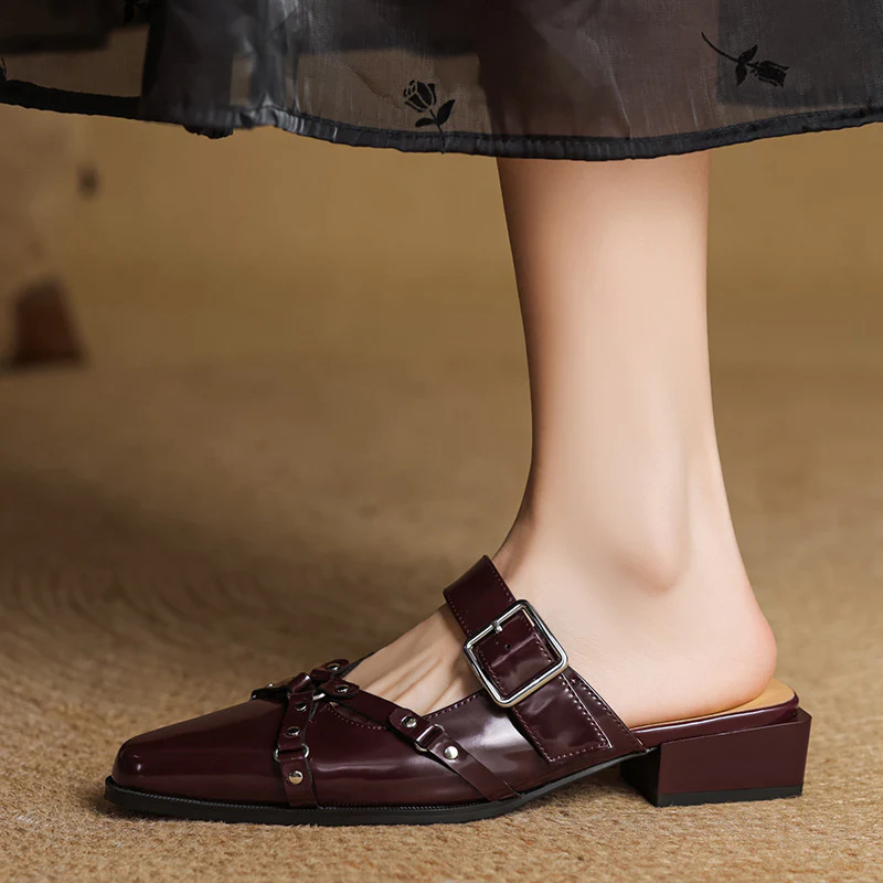 Renly Genuine Leather Slingbacks