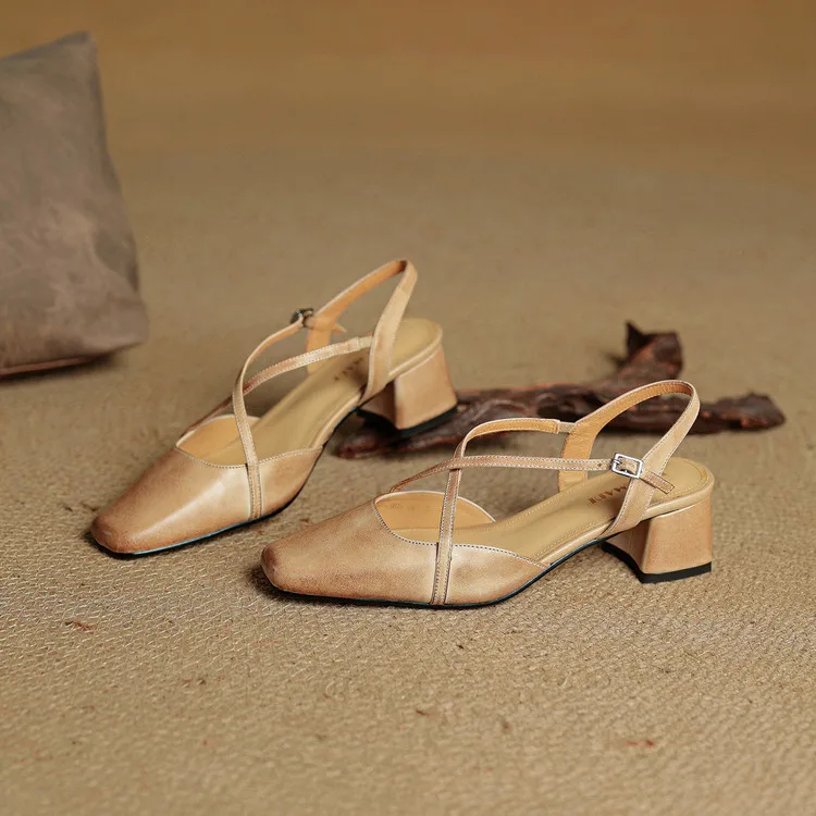 Elavie Genuine Leather Heels