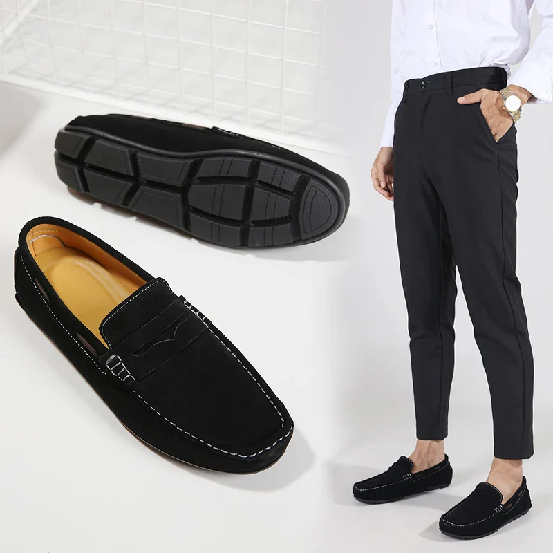 Fletro Genuine Suede Loafers