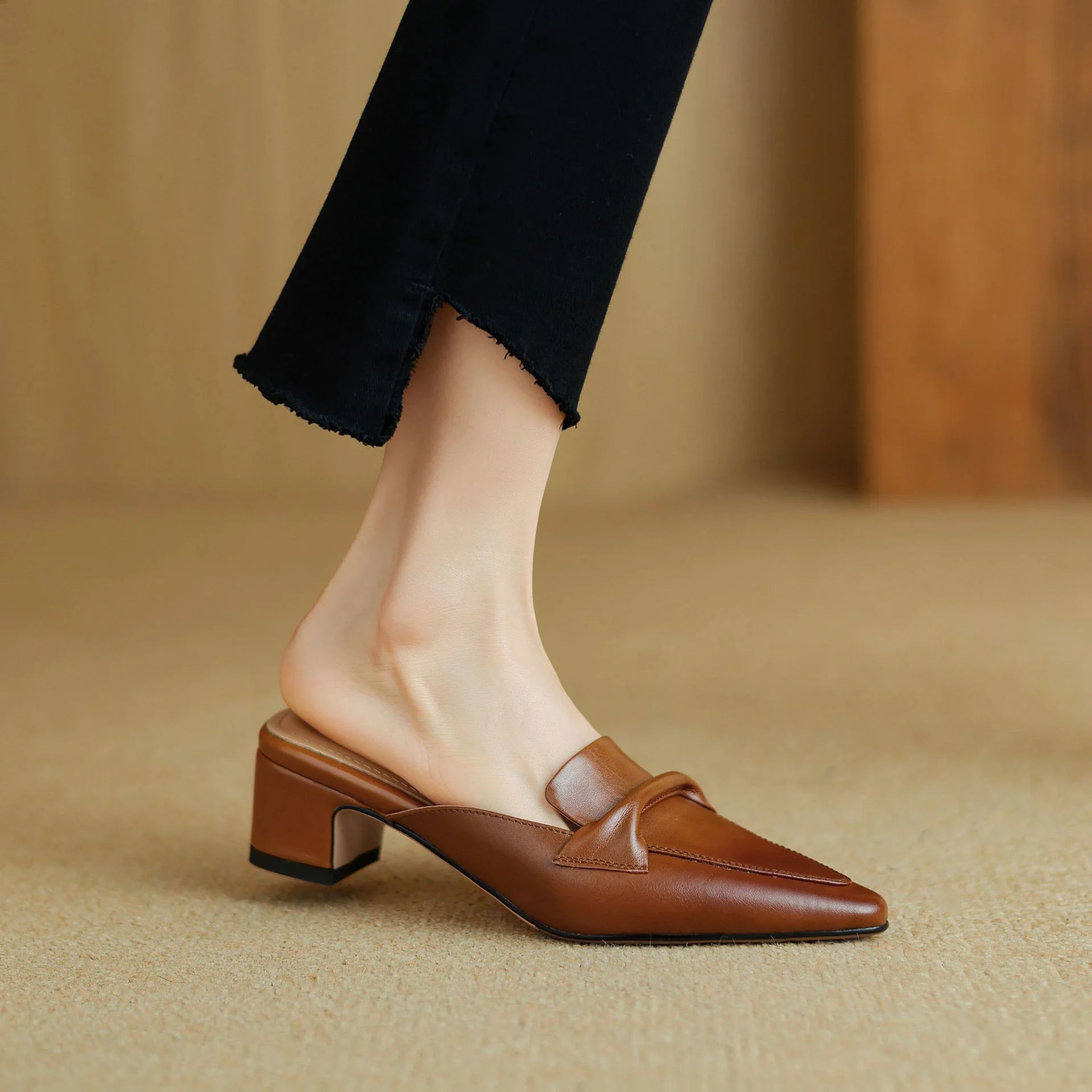 Erlen Genuine Leather Mules