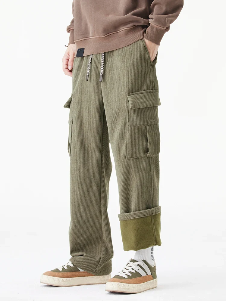Corduroy Fleece-Lined Pants