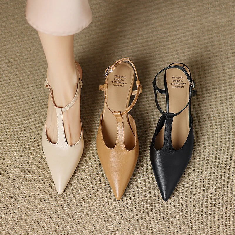 Serava Genuine Leather Heels