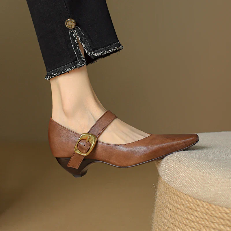 Velma Genuine Leather Heels