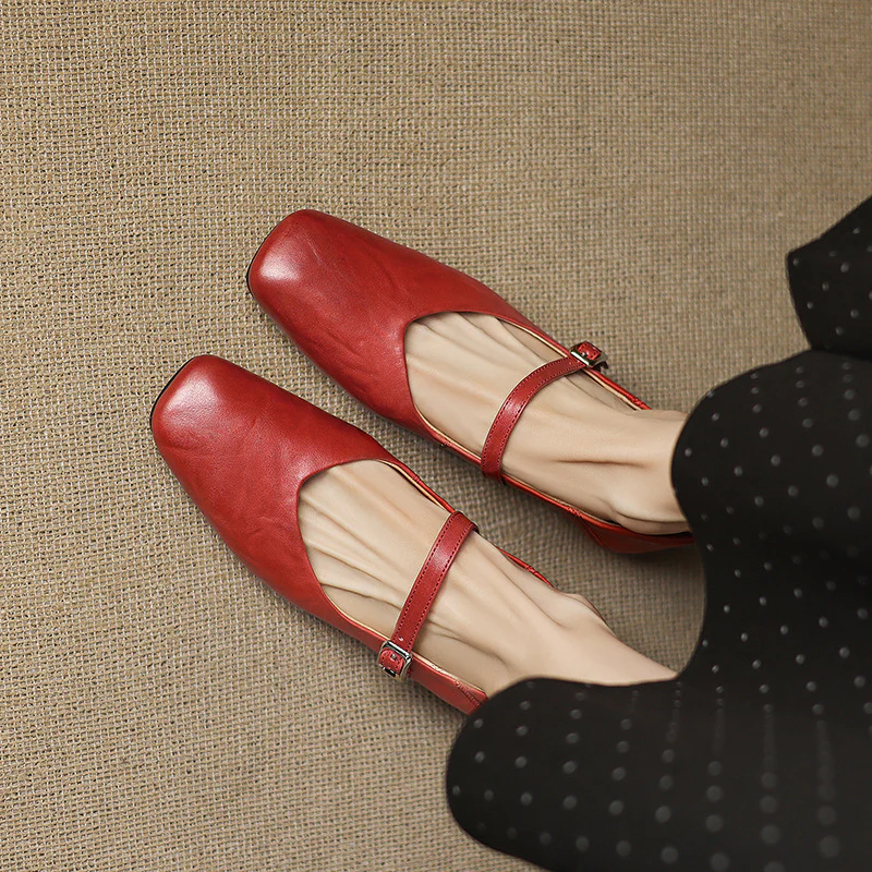 Ayra Genuine Leather Flats