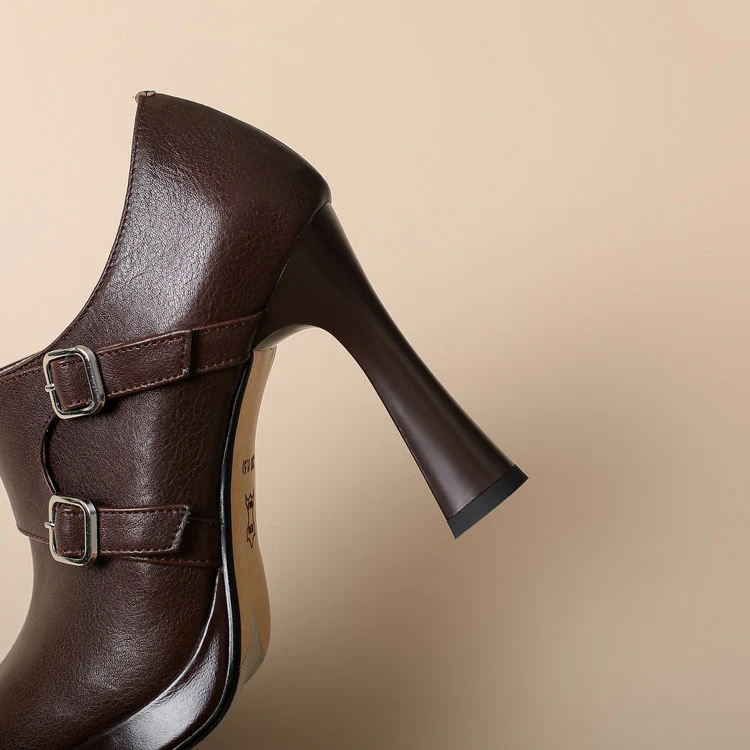 Nyrix Genuine Leather Heels