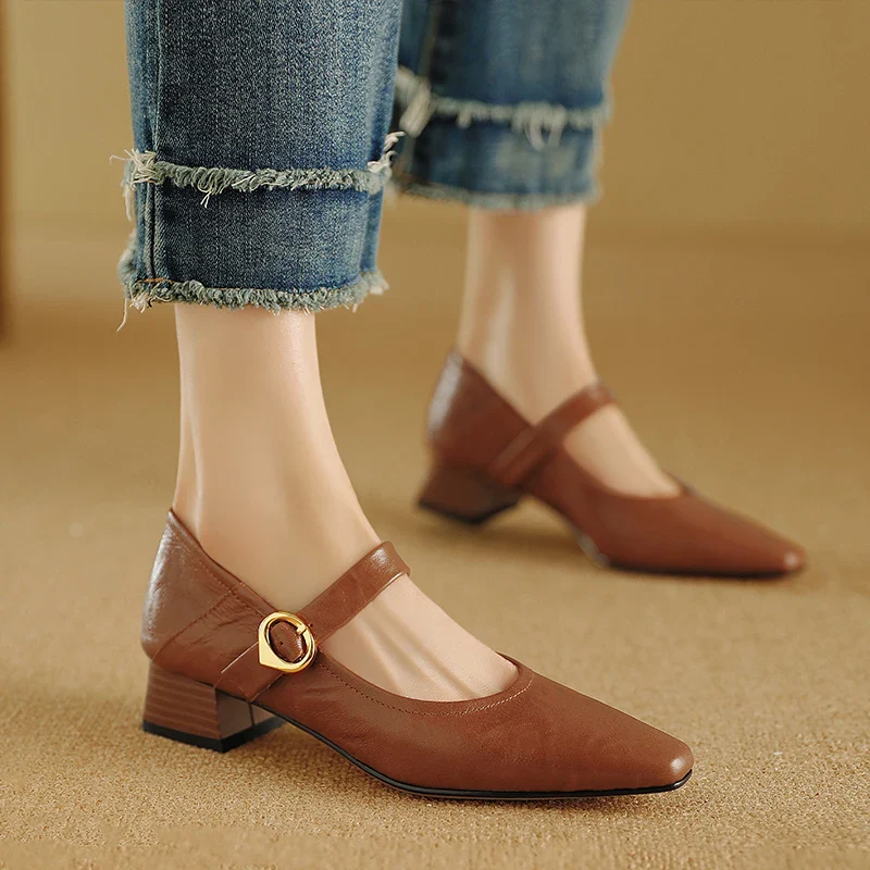 Merlot Genuine Leather Heels