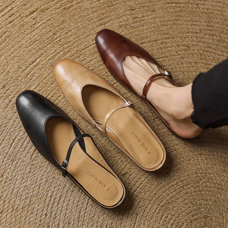 Marvyn Genuine Leather Mules