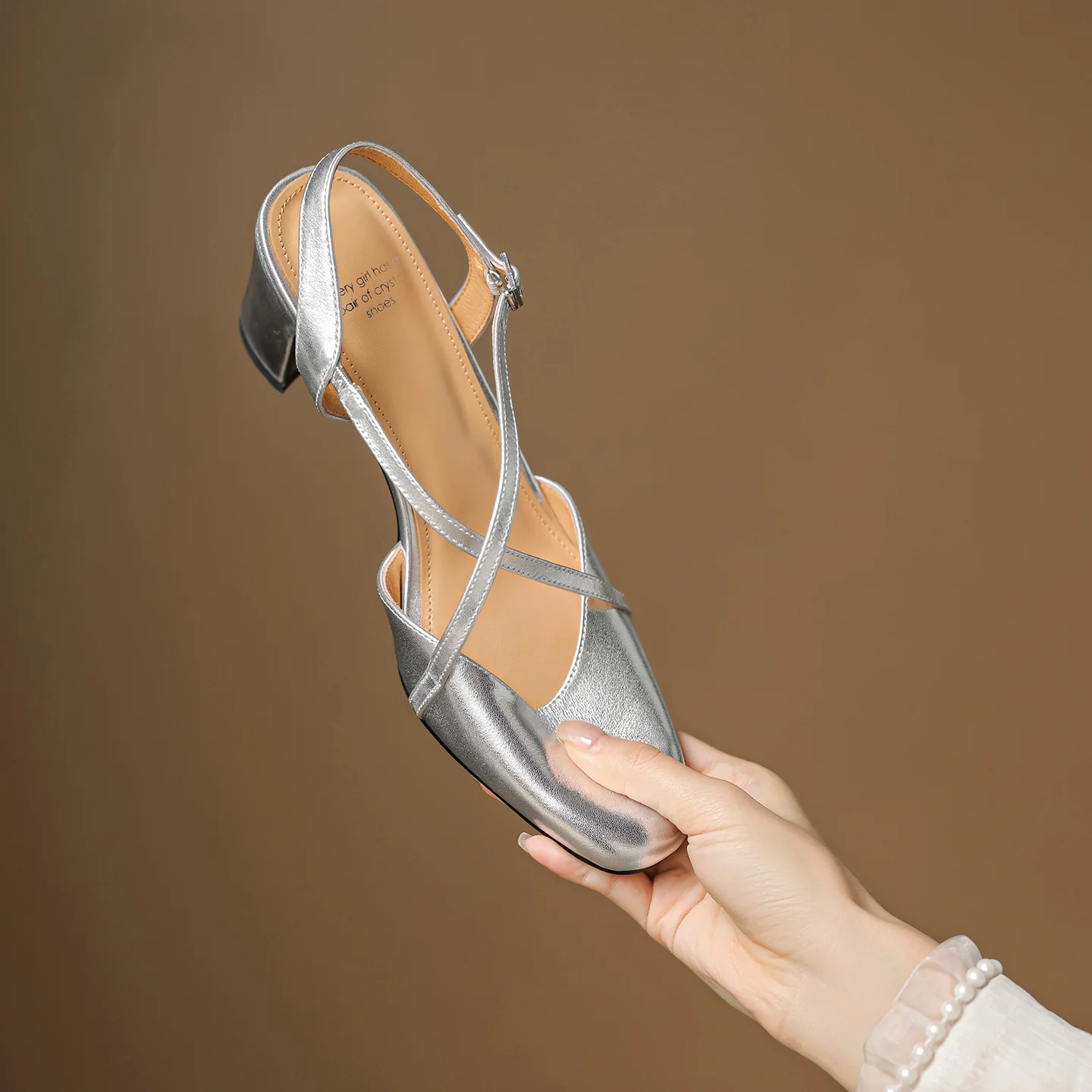 Blenza Genuine Leather Slingbacks