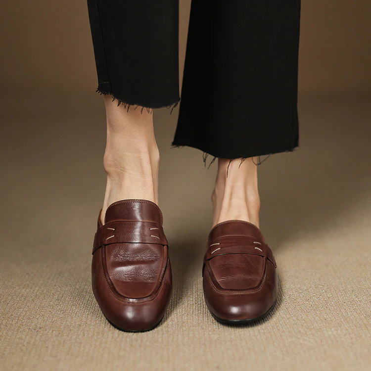 Serin Genuine Leather Mules