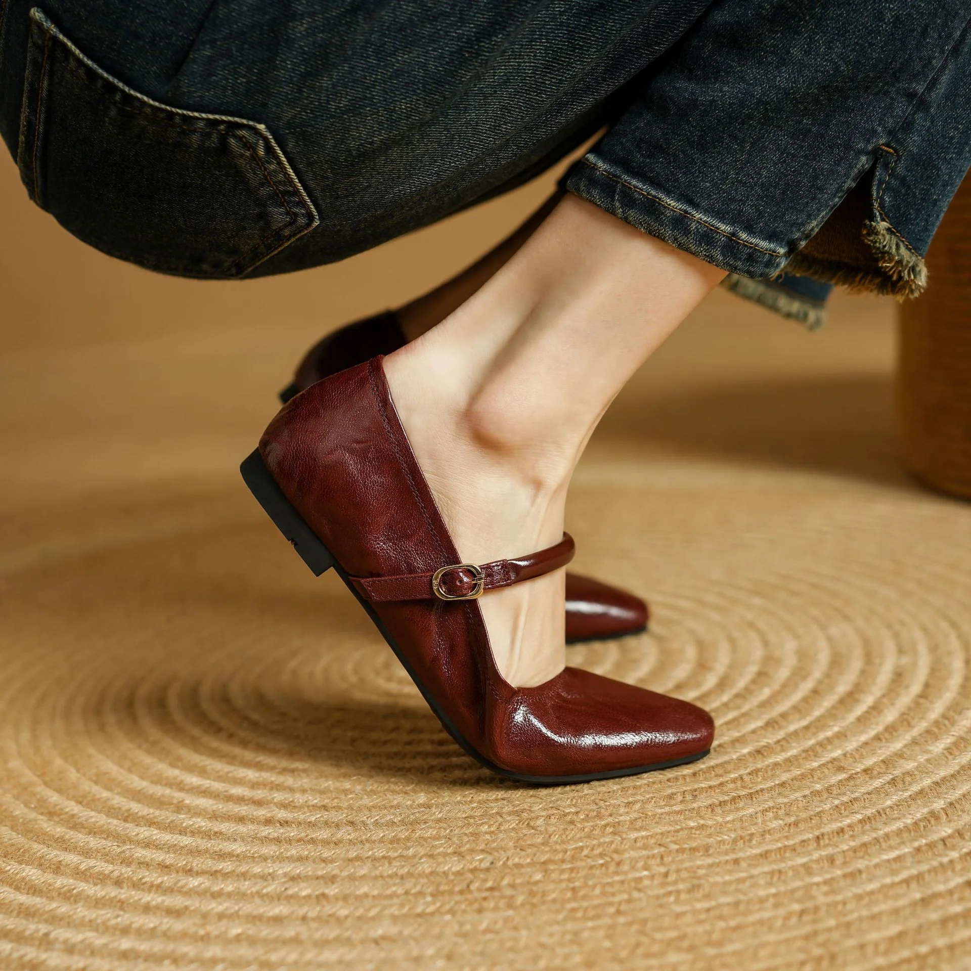 Islae Genuine Leather Flats