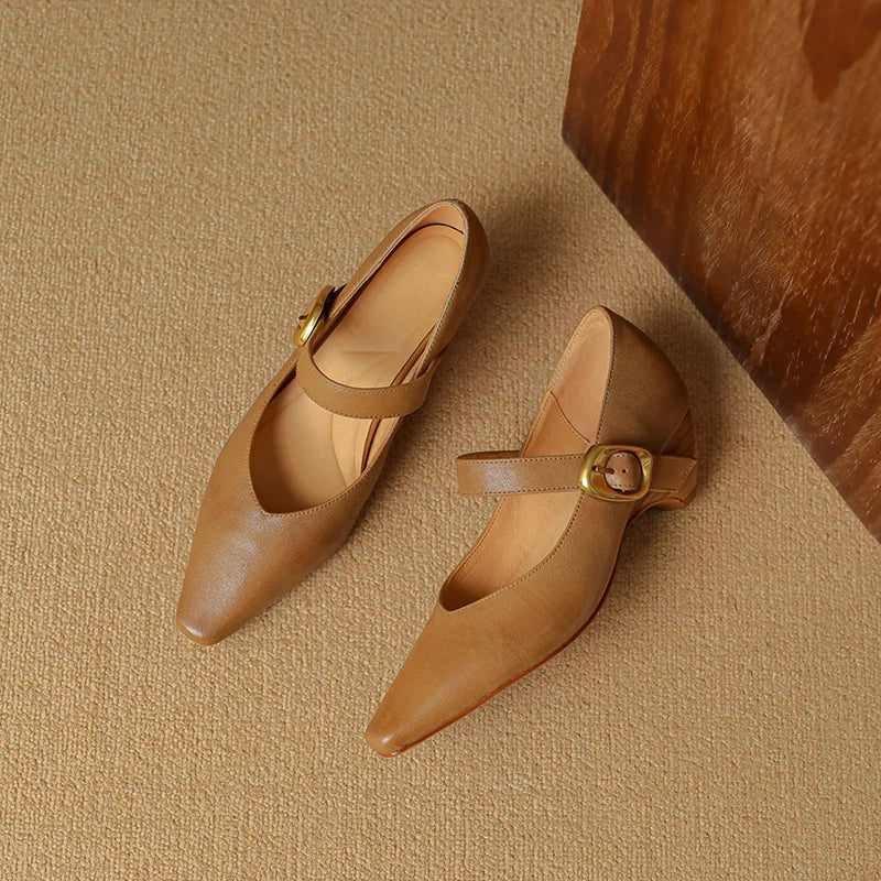 Velma Genuine Leather Heels