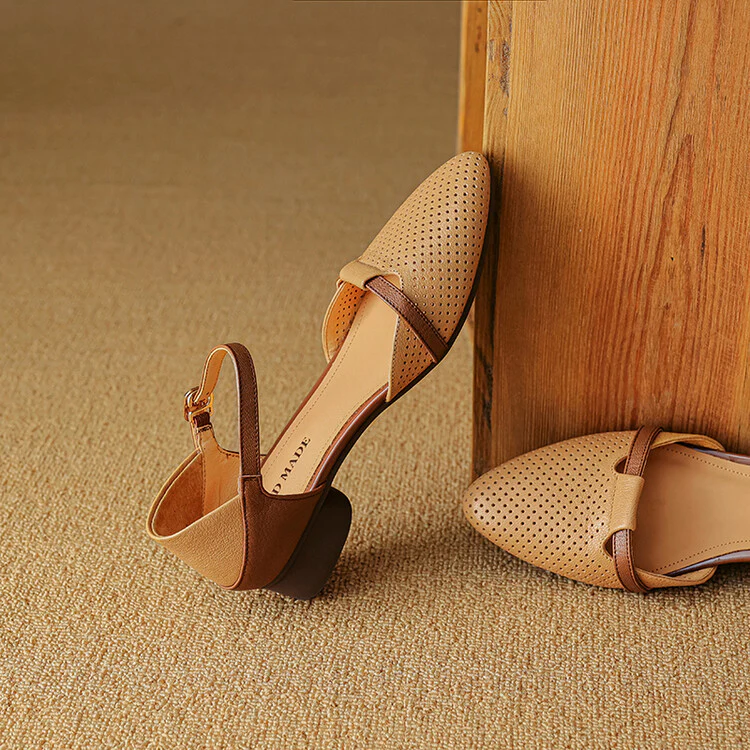 Lizel Genuine Leather Heels