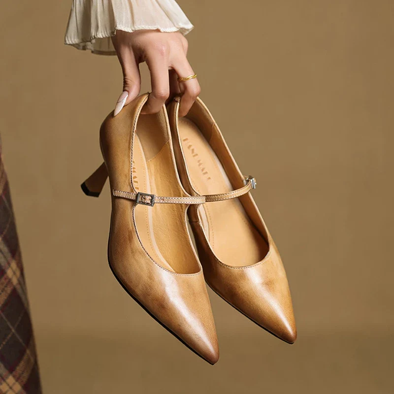 Selene Genuine Leather Pumps