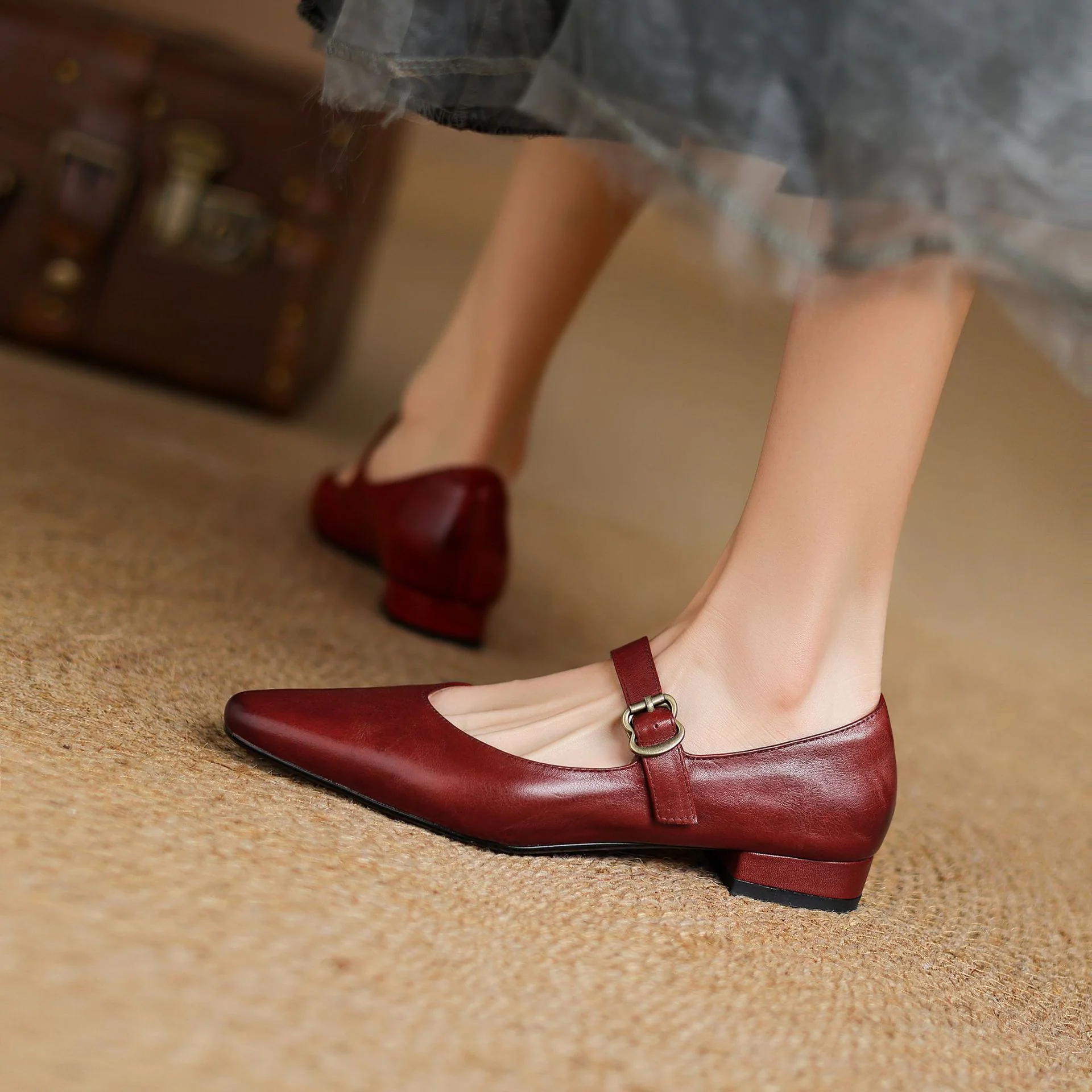 Maira Genuine Leather Heels