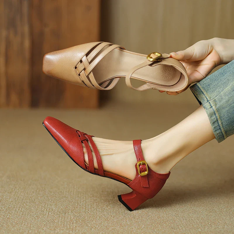 Marisol Genuine Leather Heels