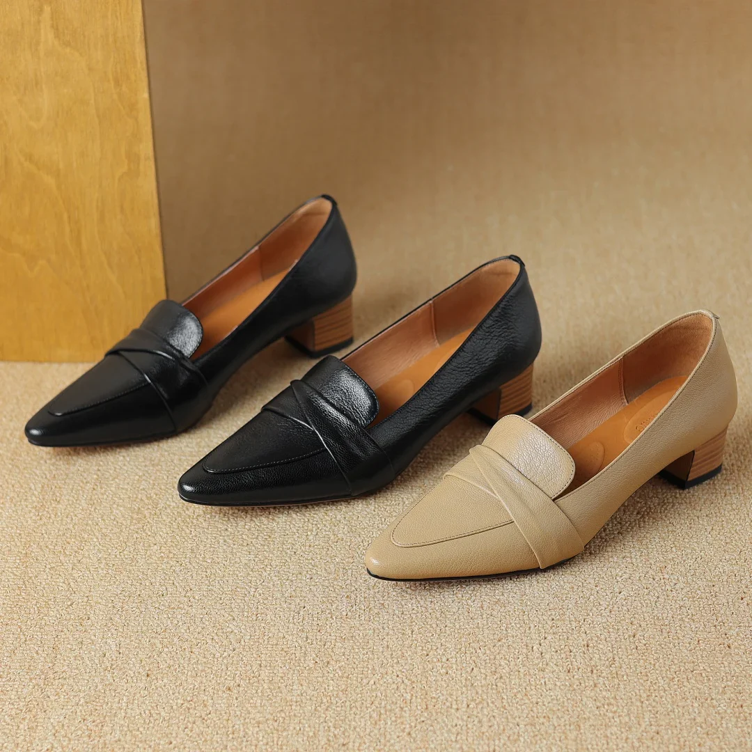 Naira Genuine Leather Pumps