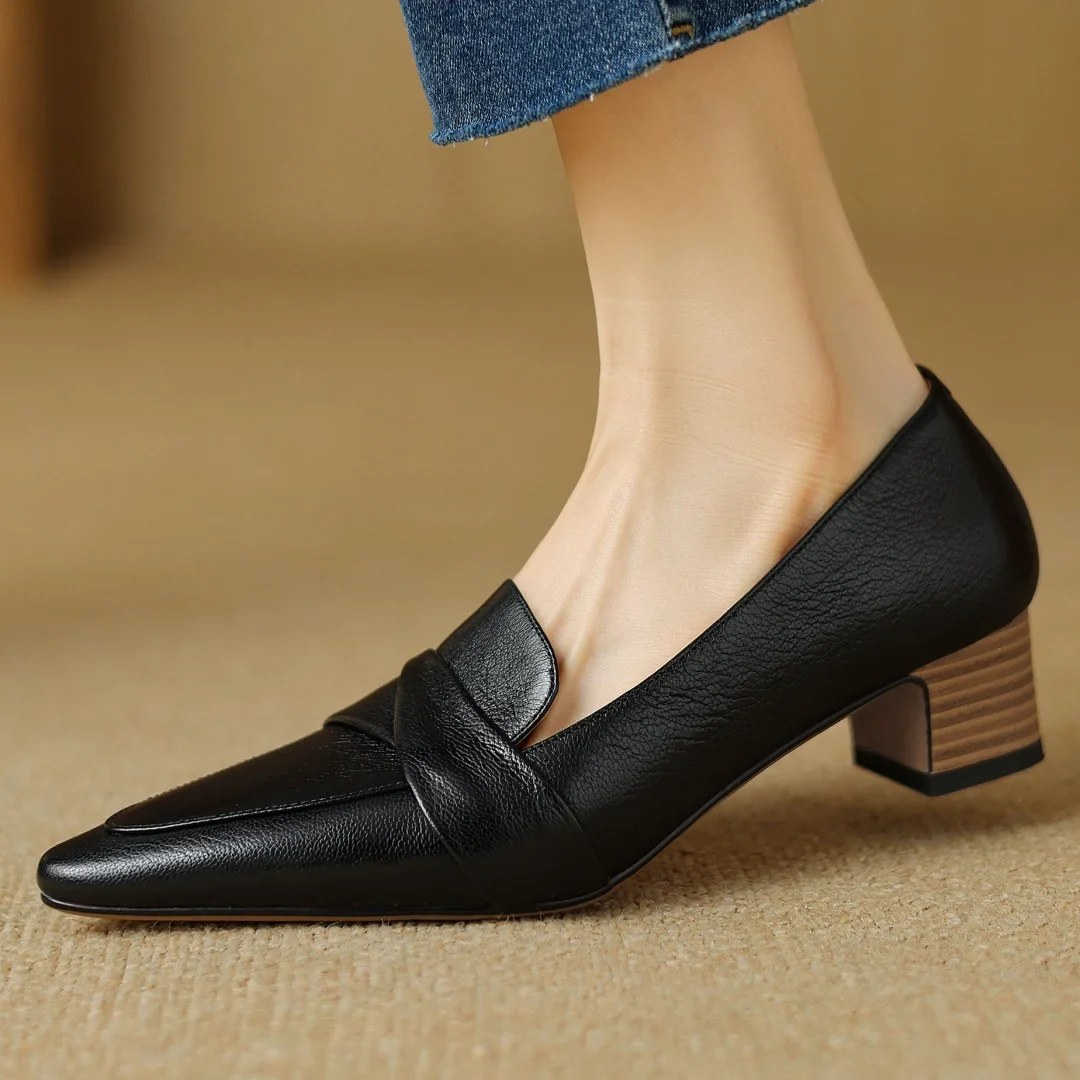 Naira Genuine Leather Pumps