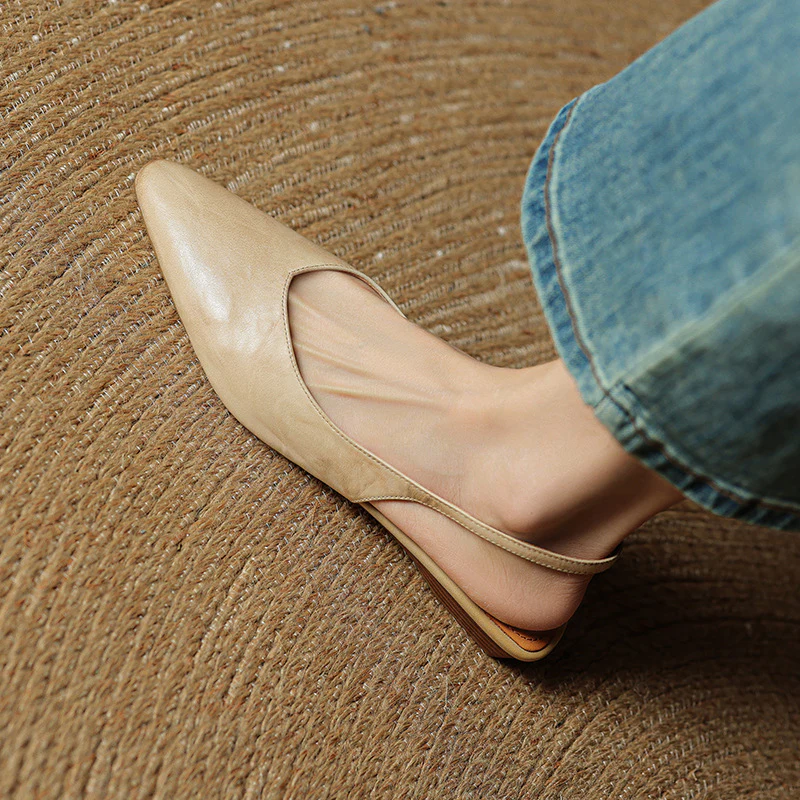 Amelie Genuine Leather Slingbacks