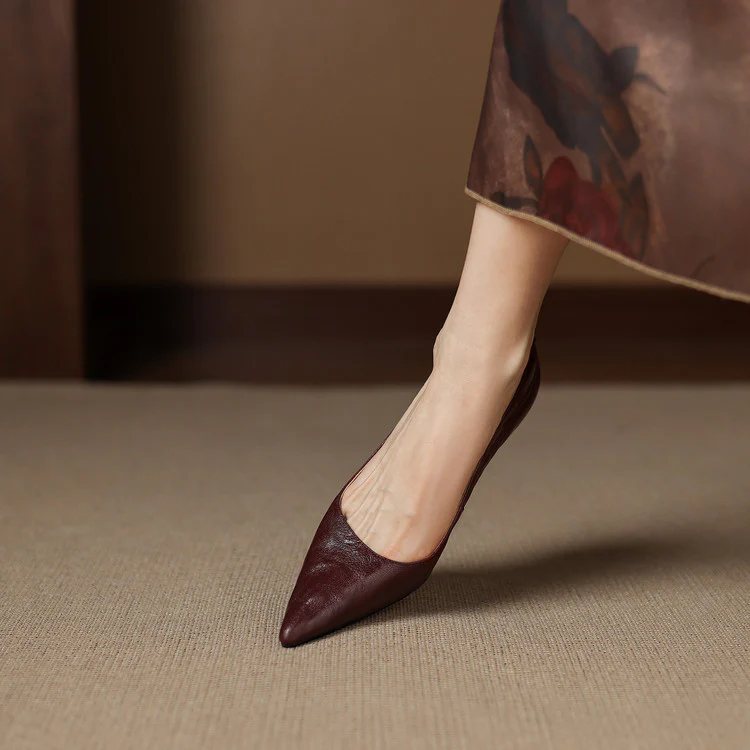 Elar Genuine Leather Heels