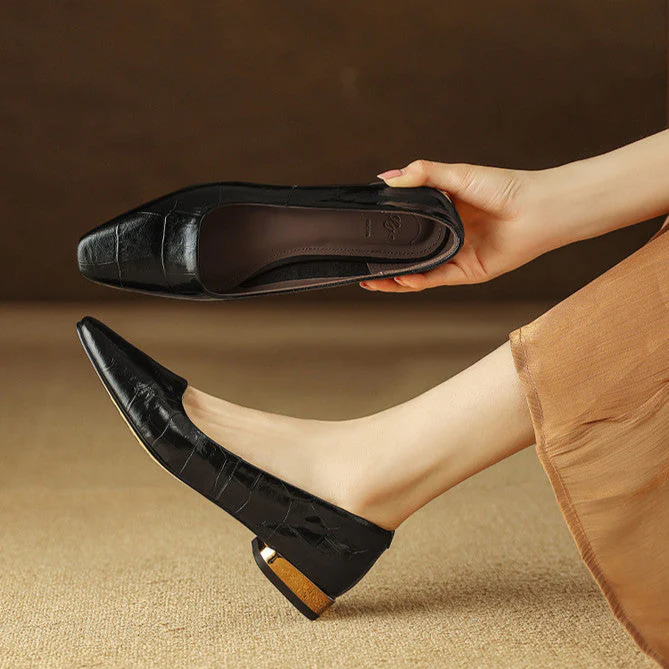 Celene Genuine Leather Heels