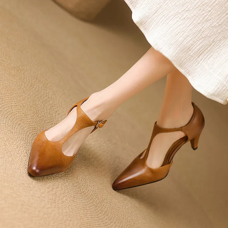 Triana Genuine Leather Heels