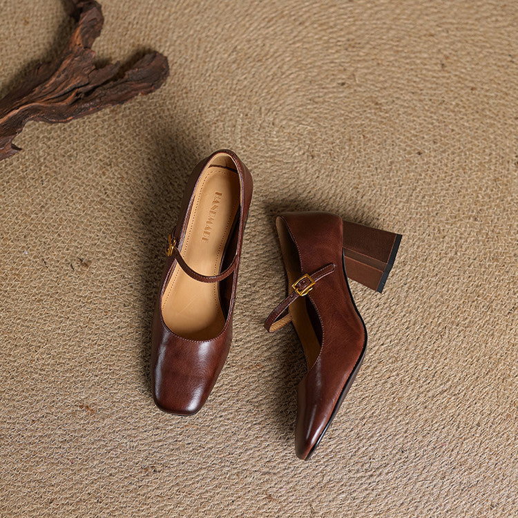 Lenara Genuine Leather Heels