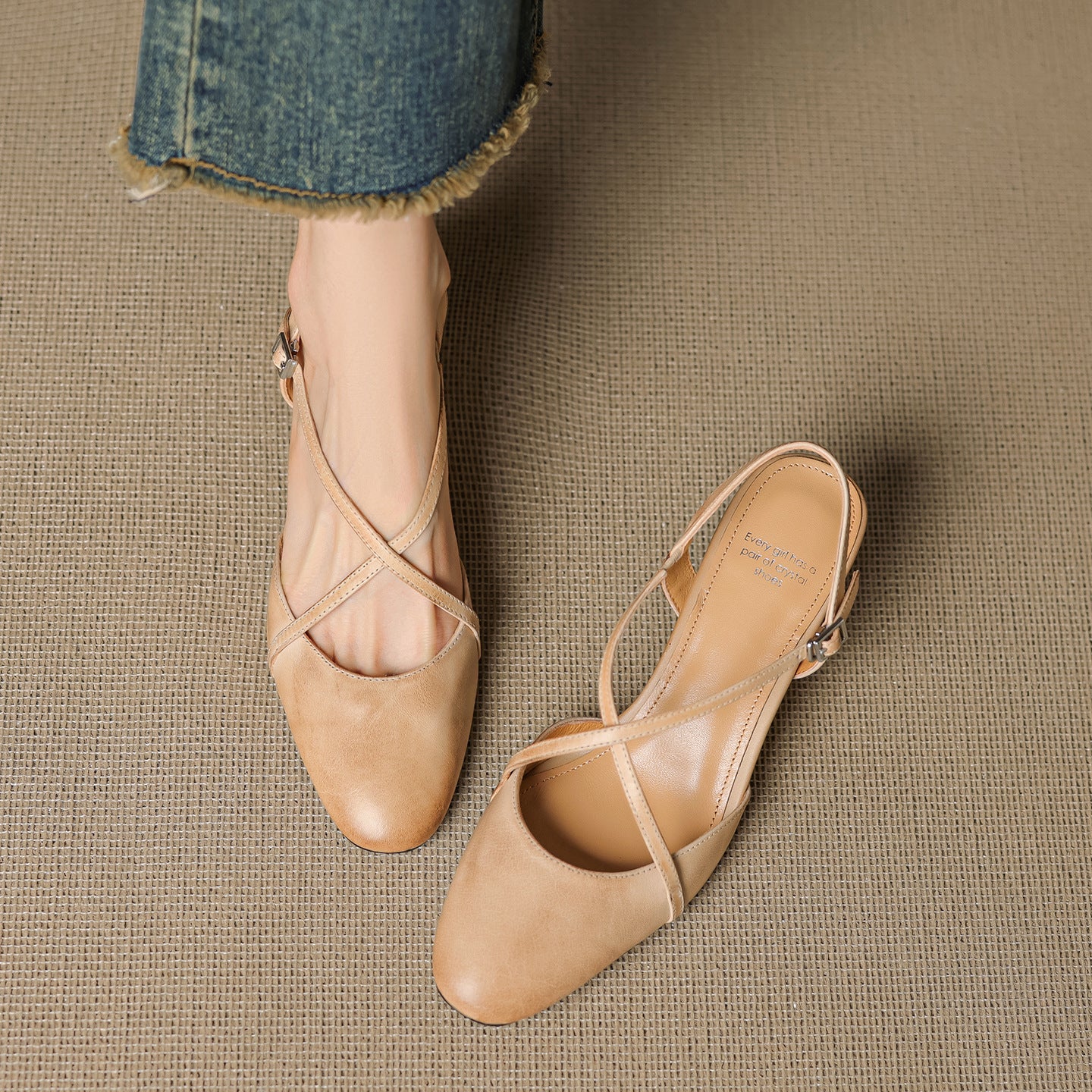 Blenza Genuine Leather Slingbacks