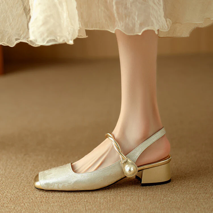 Galene Leather Heels