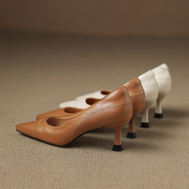 Elyra Genuine Leather Heels