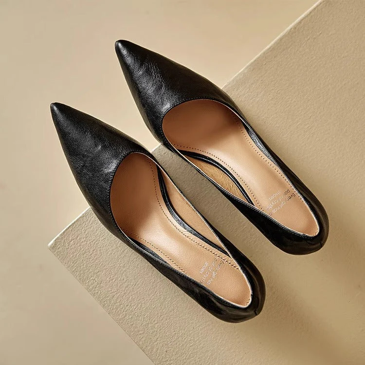 Elar Genuine Leather Heels