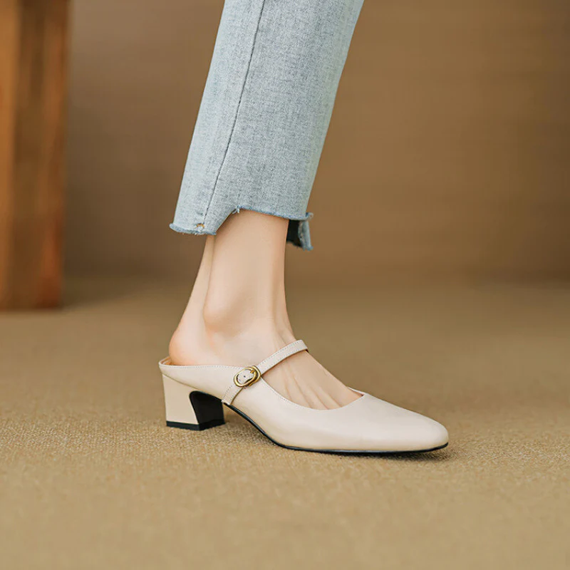 Vian Genuine Leather Mules
