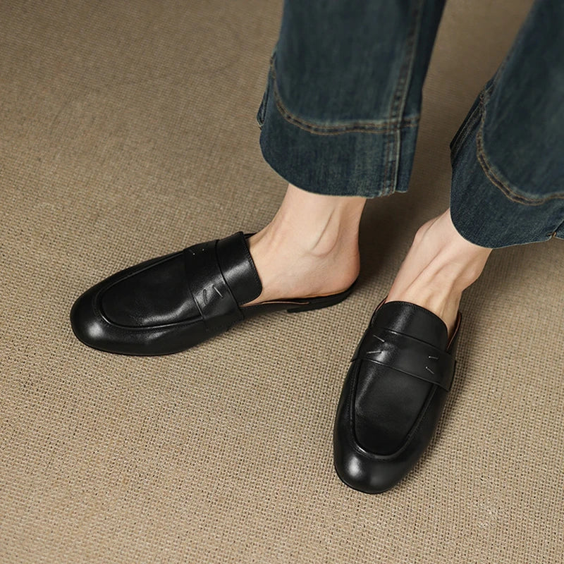 Serin Genuine Leather Mules