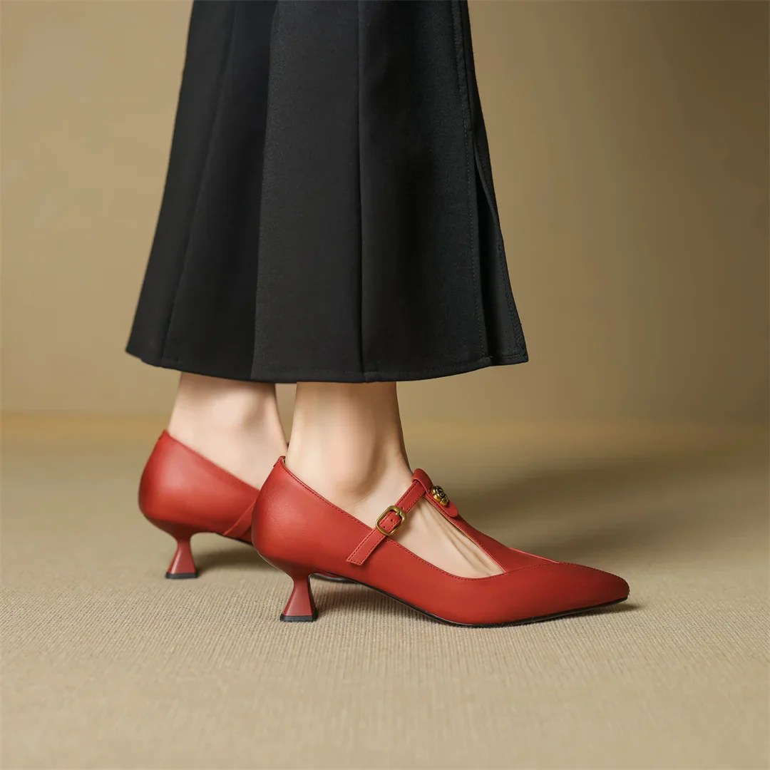 Marlene Genuine Leather Heels