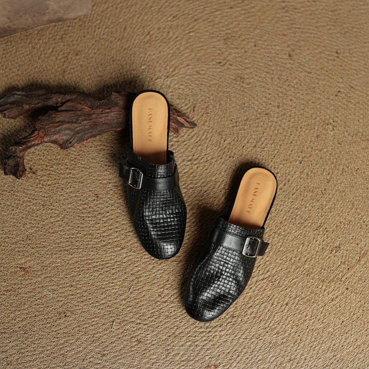 Emrie Genuine Leather Mules