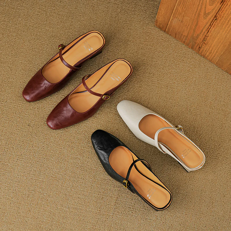 Vian Genuine Leather Mules