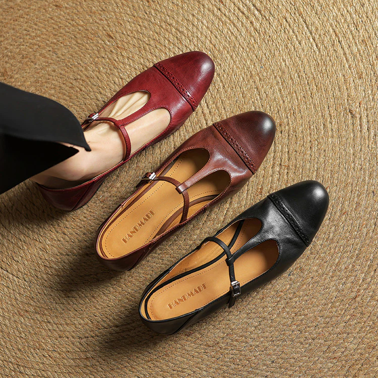 Graneth Genuine Leather Flats
