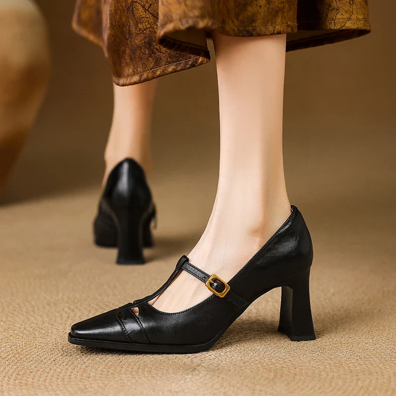 Marie Genuine Leather Heels