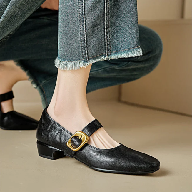 Minara Genuine Leather Pumps