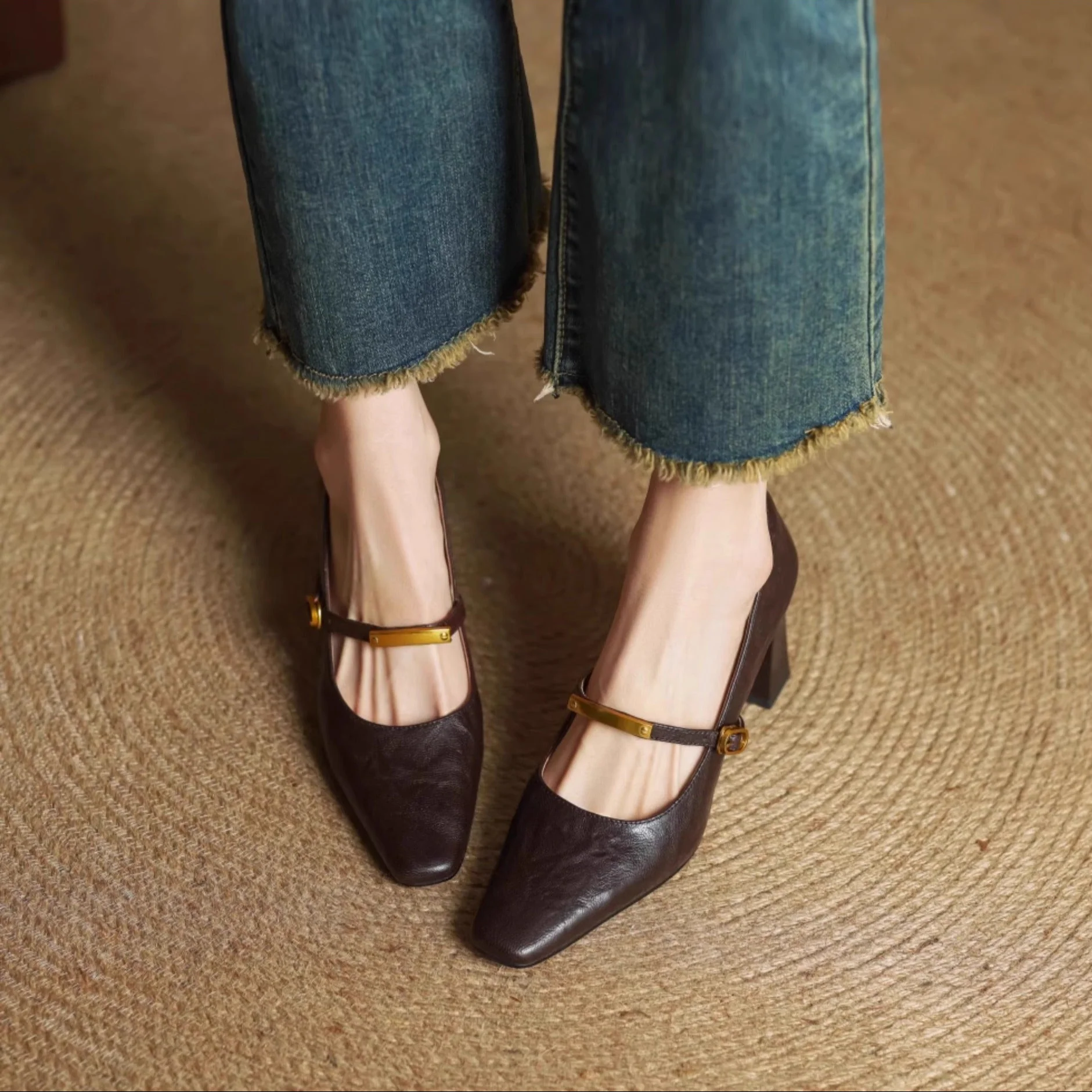 Auria Genuine Leather Heels