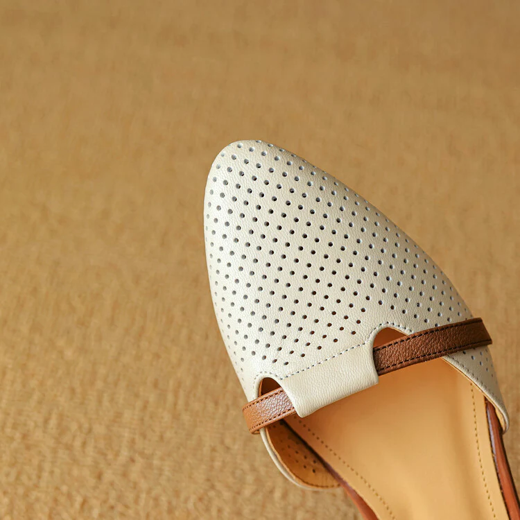 Lizel Genuine Leather Heels