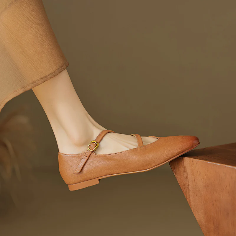 Norie Genuine Leather Flats