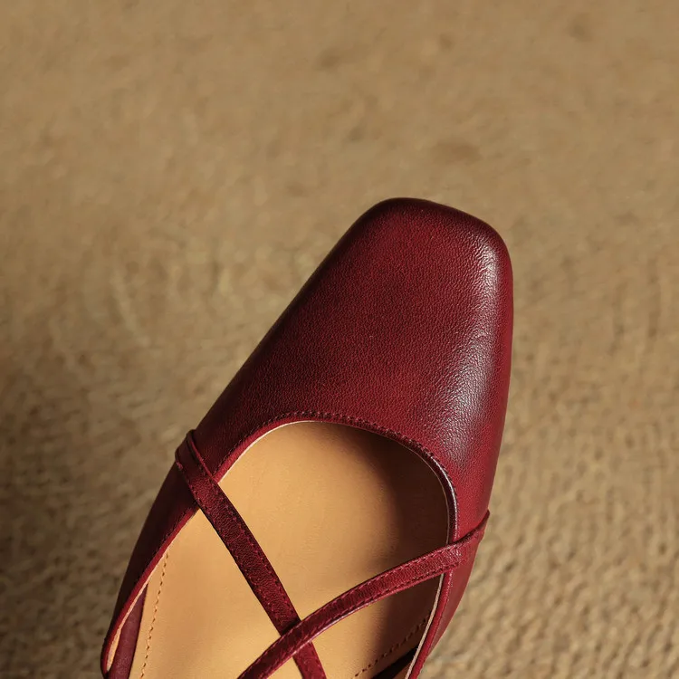 Elavie Genuine Leather Heels