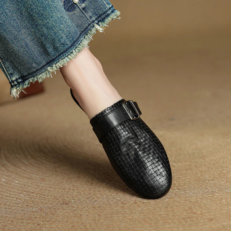 Emrie Genuine Leather Mules