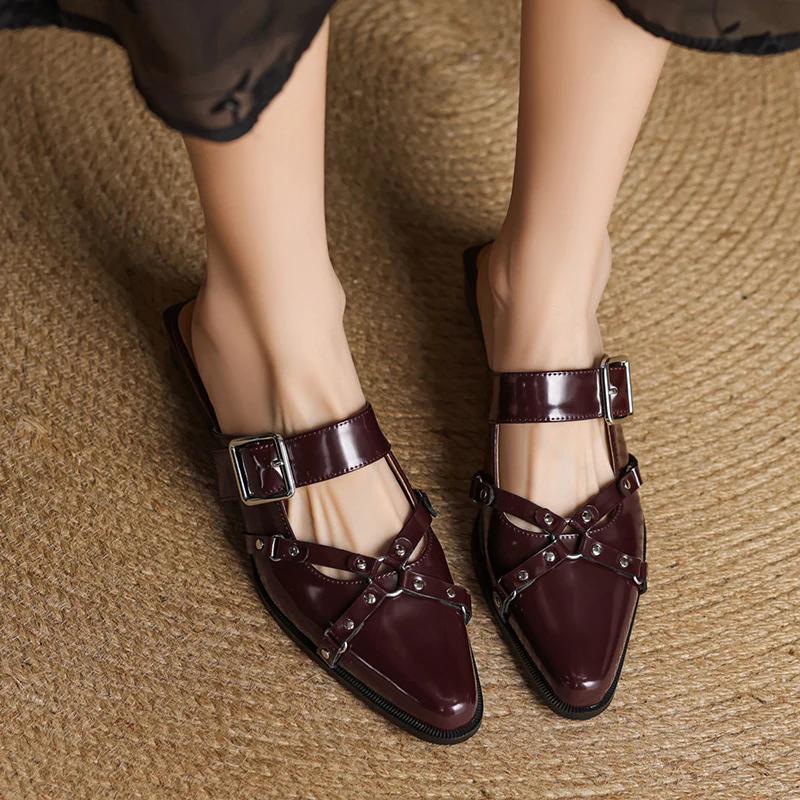 Renly Genuine Leather Slingbacks
