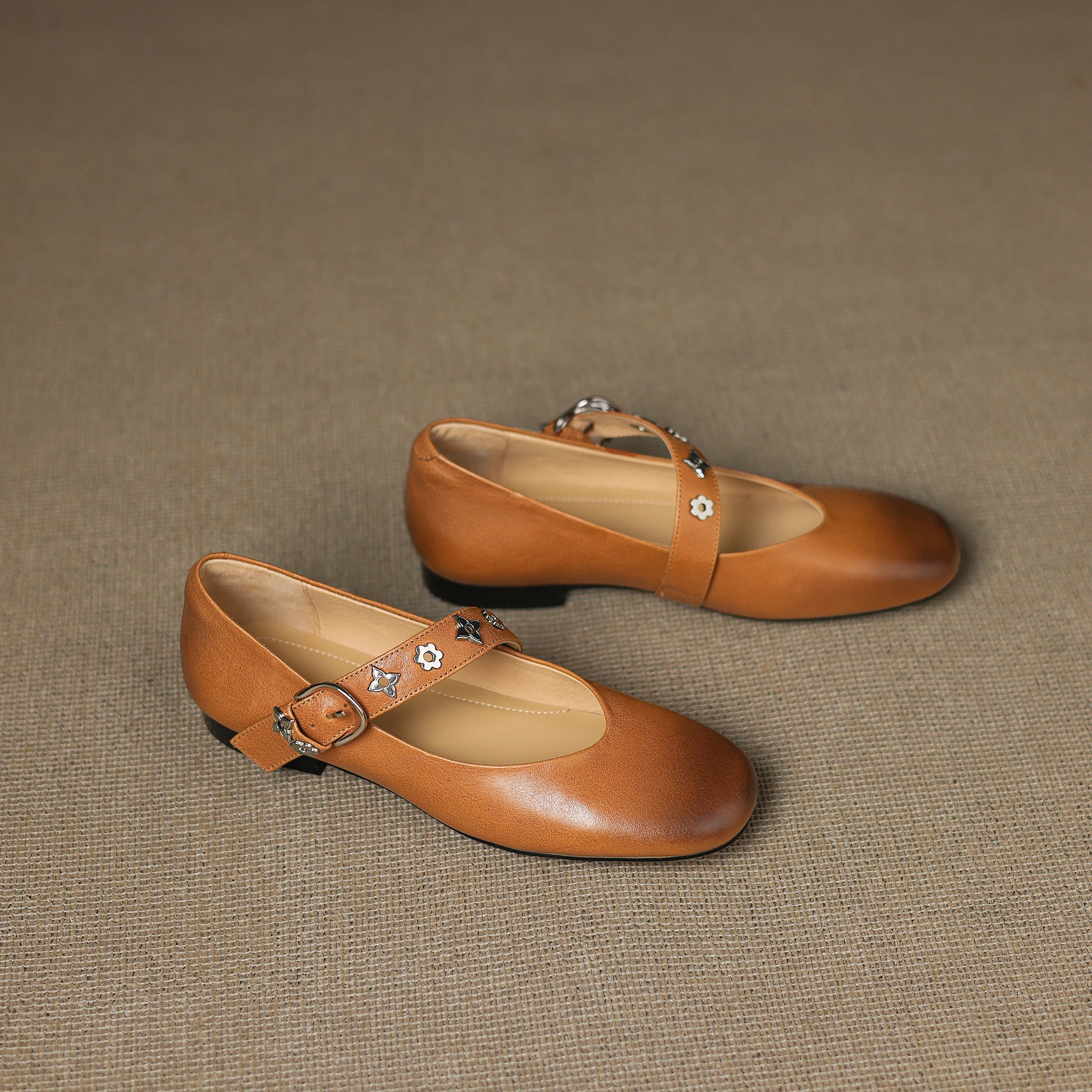 Elda Genuine Leather Flats