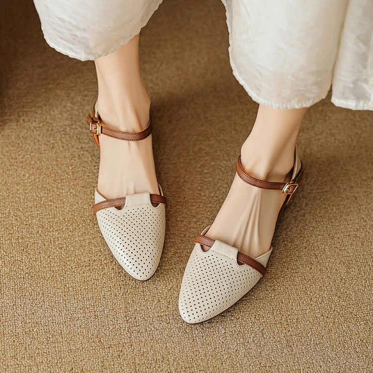 Lizel Genuine Leather Heels