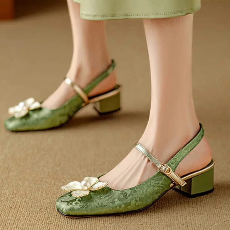 Camellia Slingback Pumps