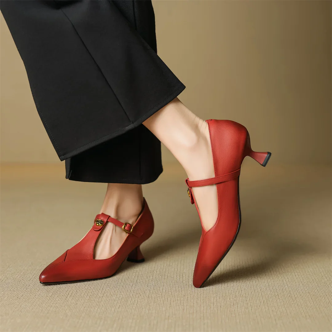 Marlene Genuine Leather Heels